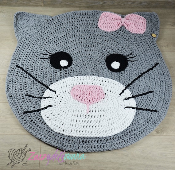 Cat Funny Face Shaped Rugs Custom For Room Decor Mat Quality