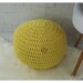 Pouf ottoman Floor pouf Bean bag chairs Nursery decor Crochet pouf Meditation pillow Pouffe Knitted rope pouf Outdoor ottoman Lounge seat 