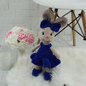 Baby amigurumi Bunny with dress Crochet bunny and Crochet toy for a newborn or child gift Newborn shower gift or photo session Many colors