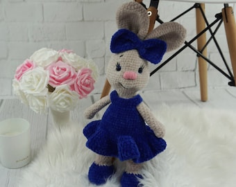 Baby amigurumi Bunny with dress Crochet bunny and Crochet toy for a newborn or child gift Newborn shower gift or photo session Many colors