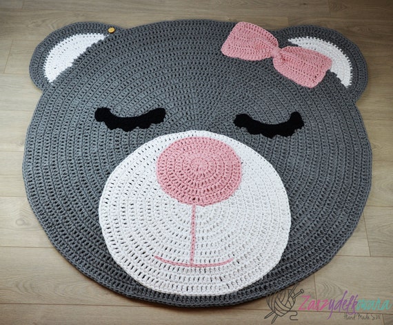 Tapis De Crochet Pour La Salle De Bebe Main Ours A La Main Etsy Tapis De Crochet Pour La Salle De Bebe Main Ours A La Main Etsy