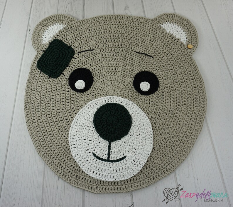 Crochet Rug for Baby Room Handmade Bear Crochet Nursery Bear Rug Kids ...