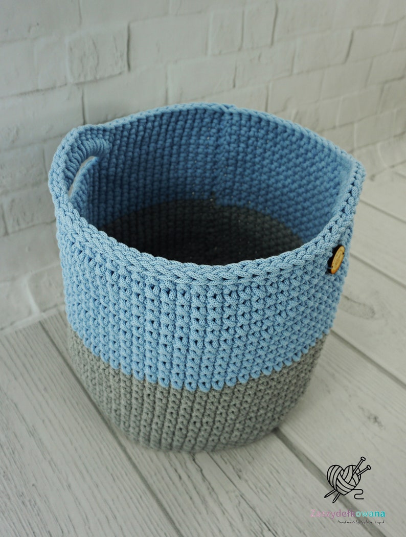 Large Crochet Storage Basket Big Toys Basket Laundry Basket Etsy