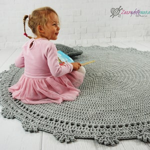 crochet rug round for baby room handmade personalized baby gift nursery decor birthday gift cotton rug home decor area rug carpet for home