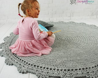 crochet rug round for baby room handmade personalized baby gift nursery decor birthday gift cotton rug home decor area rug carpet for home