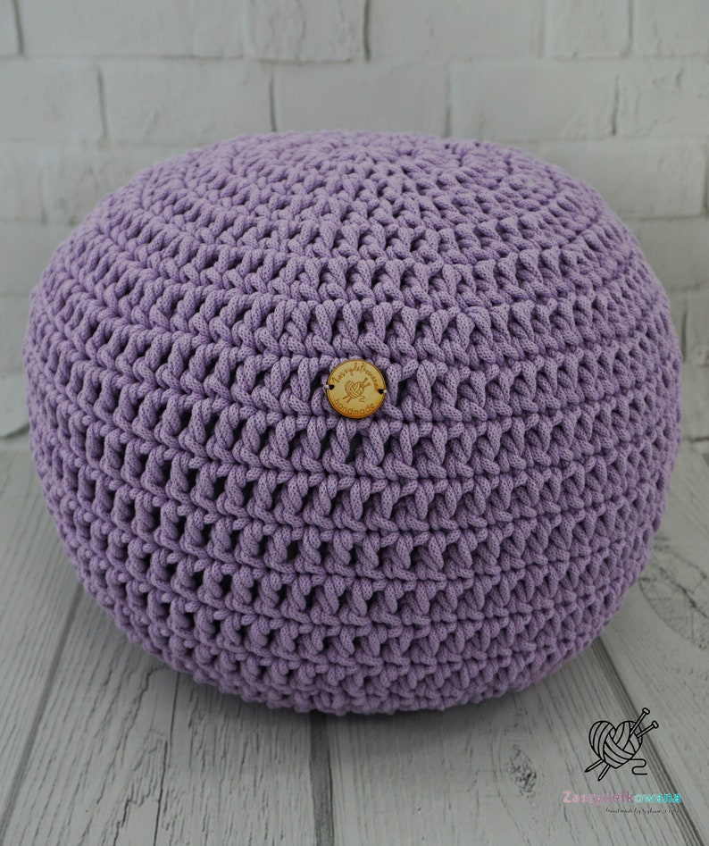 Round floor Ottoman pouf for baby room Meditation pillow Etsy