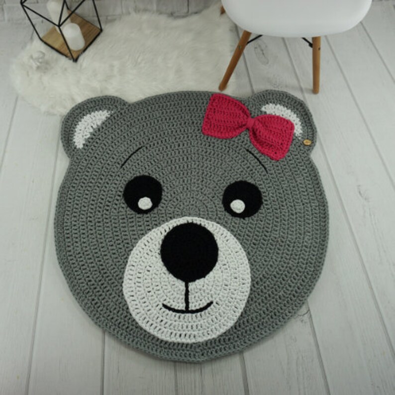 Bear nursery decor Teddy bear rug for baby room Kids nursery Etsy