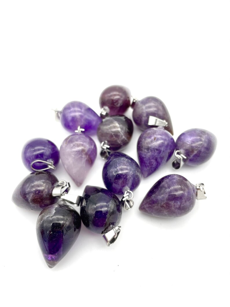 Pendant amethyst necklace stone amethyst jewel natural stone semi precious stone