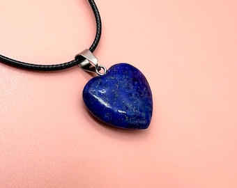 Lapis lazuli stone heart pendant | lapis lazuli pendant, Gift for wife Gifts for mom Gifts for husband Gifts for dad