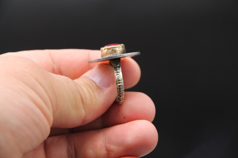 Red Ring Crystal Ring Traditional Ring Afghan Ring Afghan Jewelry Ethnic Ring Brass Ring Arabic Ring Ethnic Jewelry Jewelry Rings Tomitabento Vn