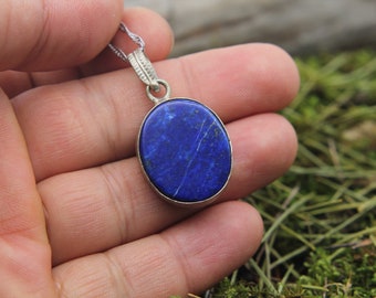Lapis lazuli pendant, lapis lazuli stone necklace / gift for men / women's gift, blue stone pendant