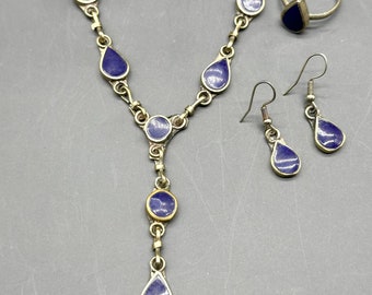 Set di gioielli boho da donna, set di orecchini ad anello per collana, idea regalo di gioielli fatti a mano, regalo per lei