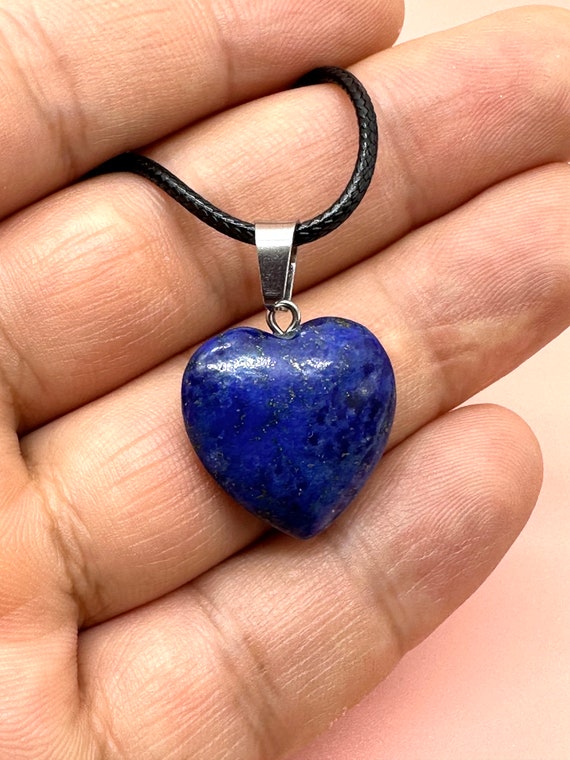 Lapis Lazuli Heart Pendant Lapis Lazuli Pendant Gift for Wife Gifts for Mom Gifts for Husband Gifts for Dad Etsy UK