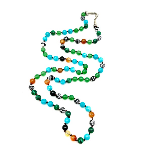 Collier boho sautoir / collier long sautoir / collier multicolores femme