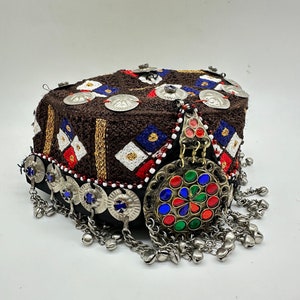 Traditional Afghan uzbek hat, halima sultan cap halime sultan cap hat Haleema, matha patti hat