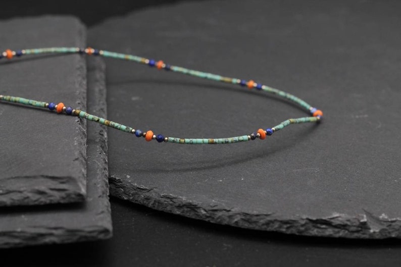 natural tiny pearl necklace tiny pearl necklace and lapis lazuli fine pearl necklace