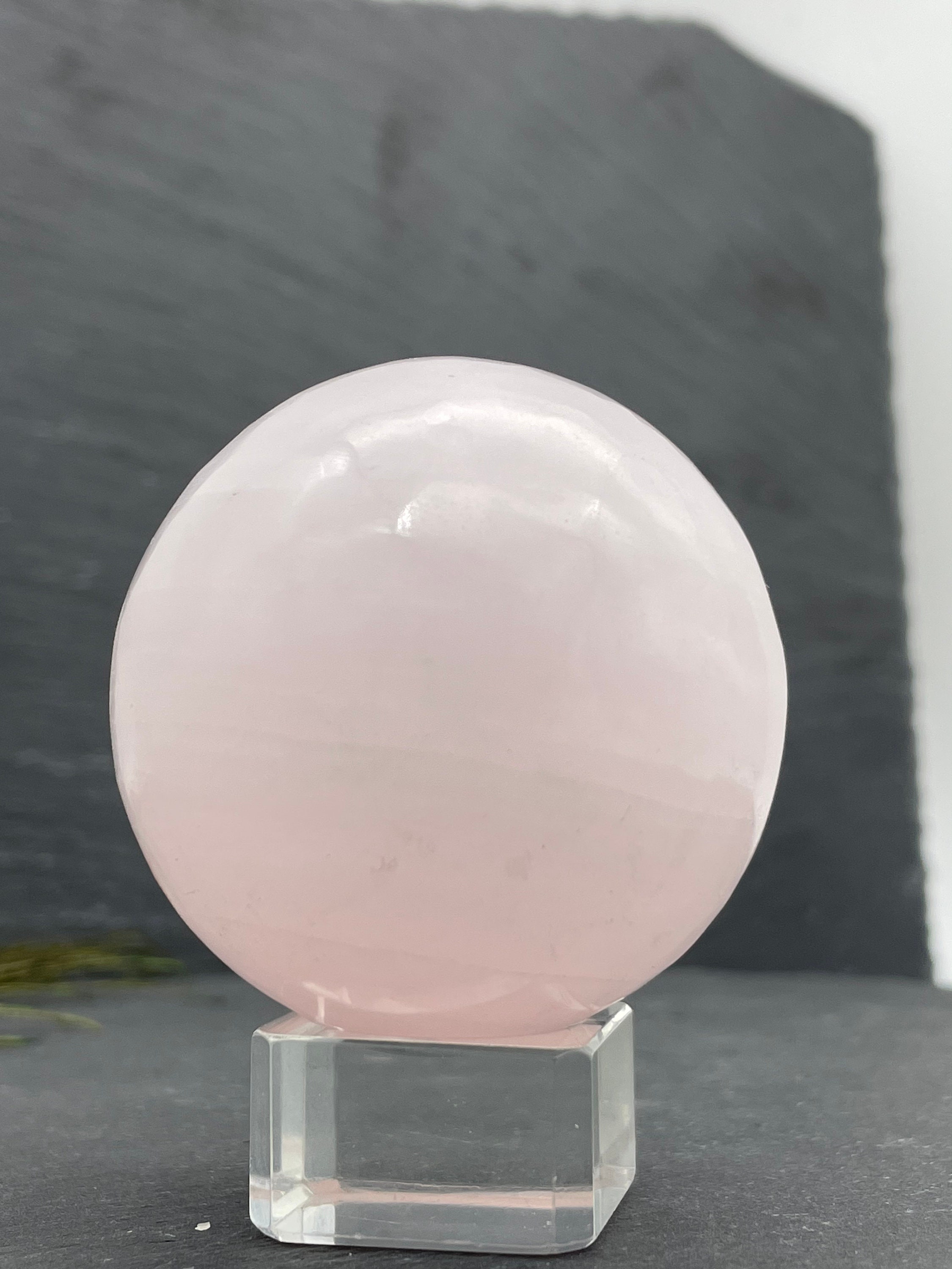 Sphère en Pierre Naturelle Aragonite Rose, Cadeau Fête Des Mères