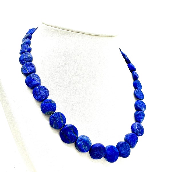 Collier lapis-lazuli AAAA, collier ras de cou lapis lazuli bleu royal