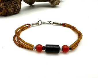 Bracelet fin, délicat, minimaliste / perles de verre japonaises Miyuki / tourmaline