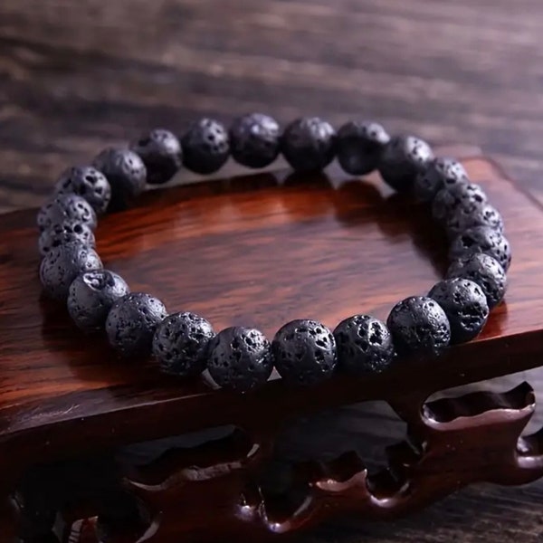 Volcanic Stone Lava Bead Bracelet for Men, Lava Stone Bracelet, Volcanic Stone Bracelet, Custom Made Bracelet