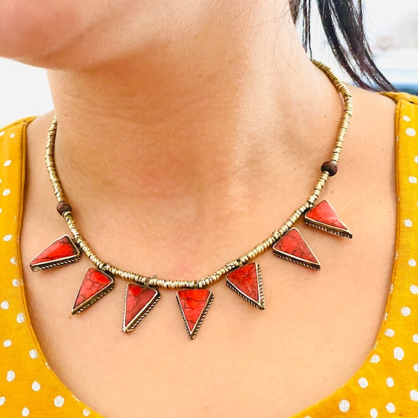 Collier rouge ras de cou / xx / nn / xlfille / bijoux / mm