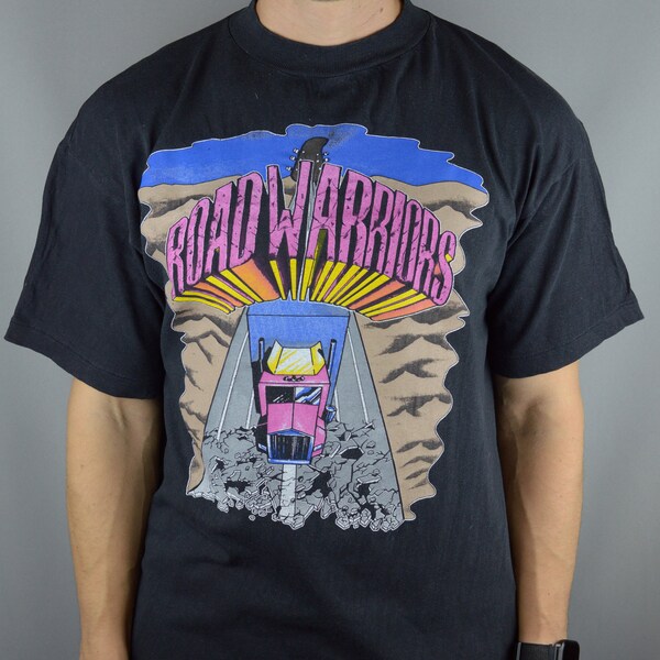 Vintage Road Warriors tour 1990 Ten Years After Nazareth Blackfoot t shirt (Single Stitch)