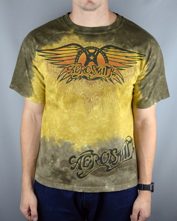 Vintage Aerosmith Liquid Blue Tie Dye t shirt