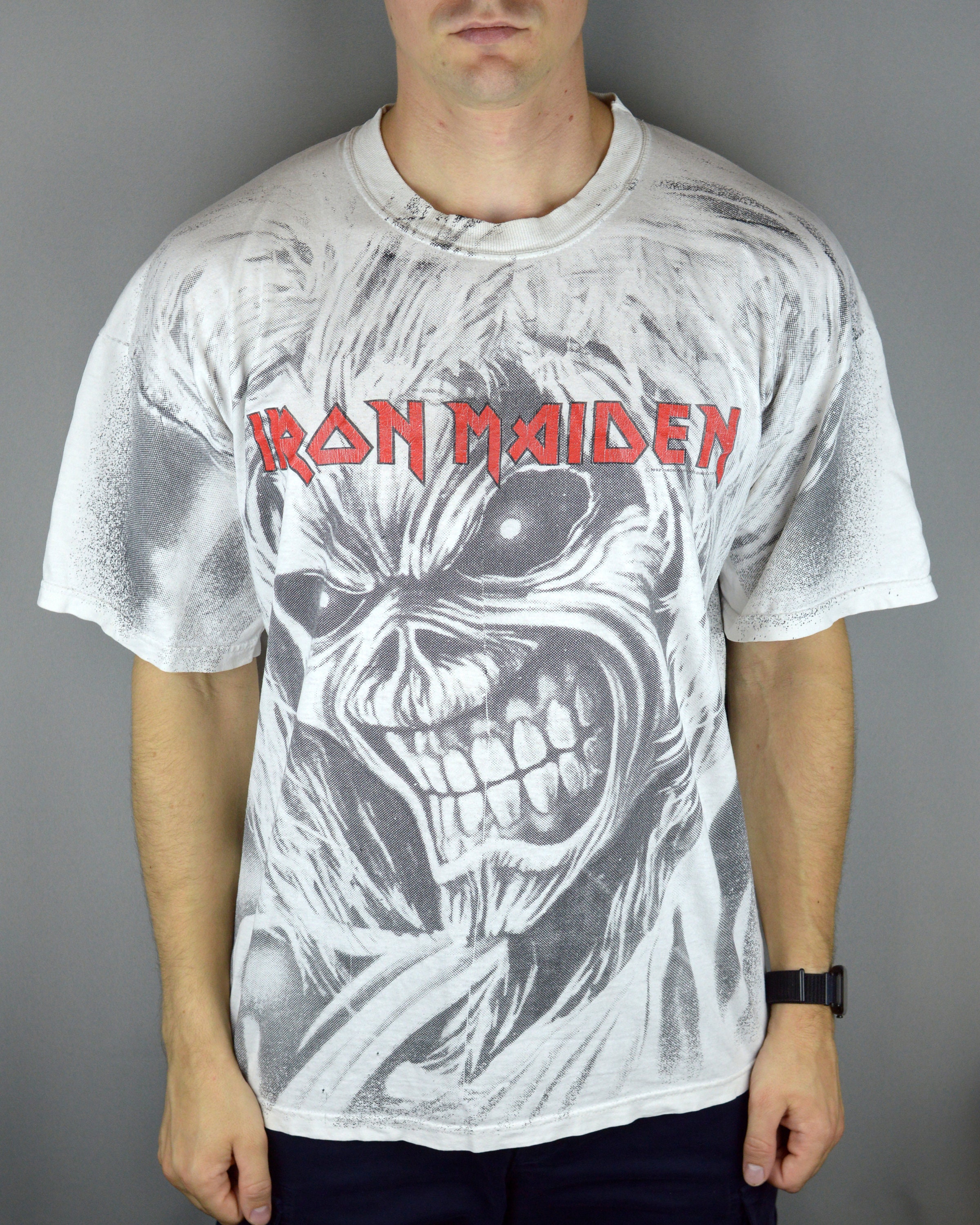 Vintage Iron Maiden Eddie All Over Print 90s T Shirt - Etsy