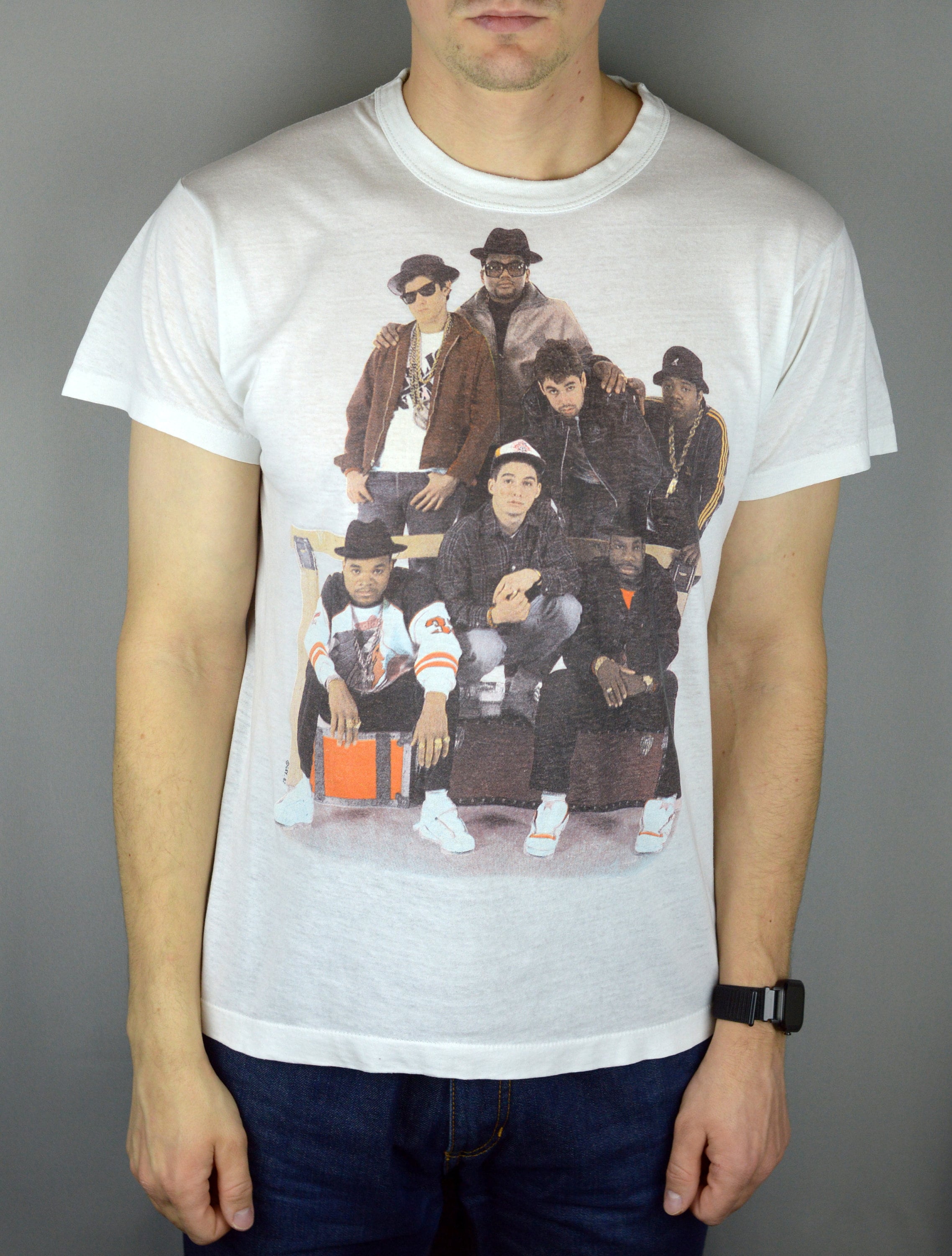 80s RUN DMC Beastie boys rap tee tシャツ-