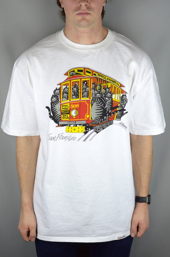 Vintage Crazy Shirt Hawaii Cat San Francisco t shi