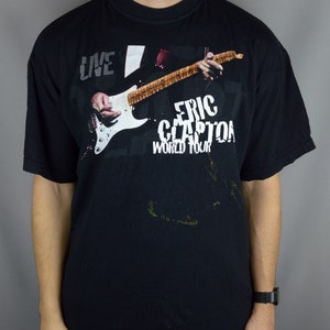 Vintage 90s Eric Clapton World Tour T Shirt Size XL 1998 - Etsy