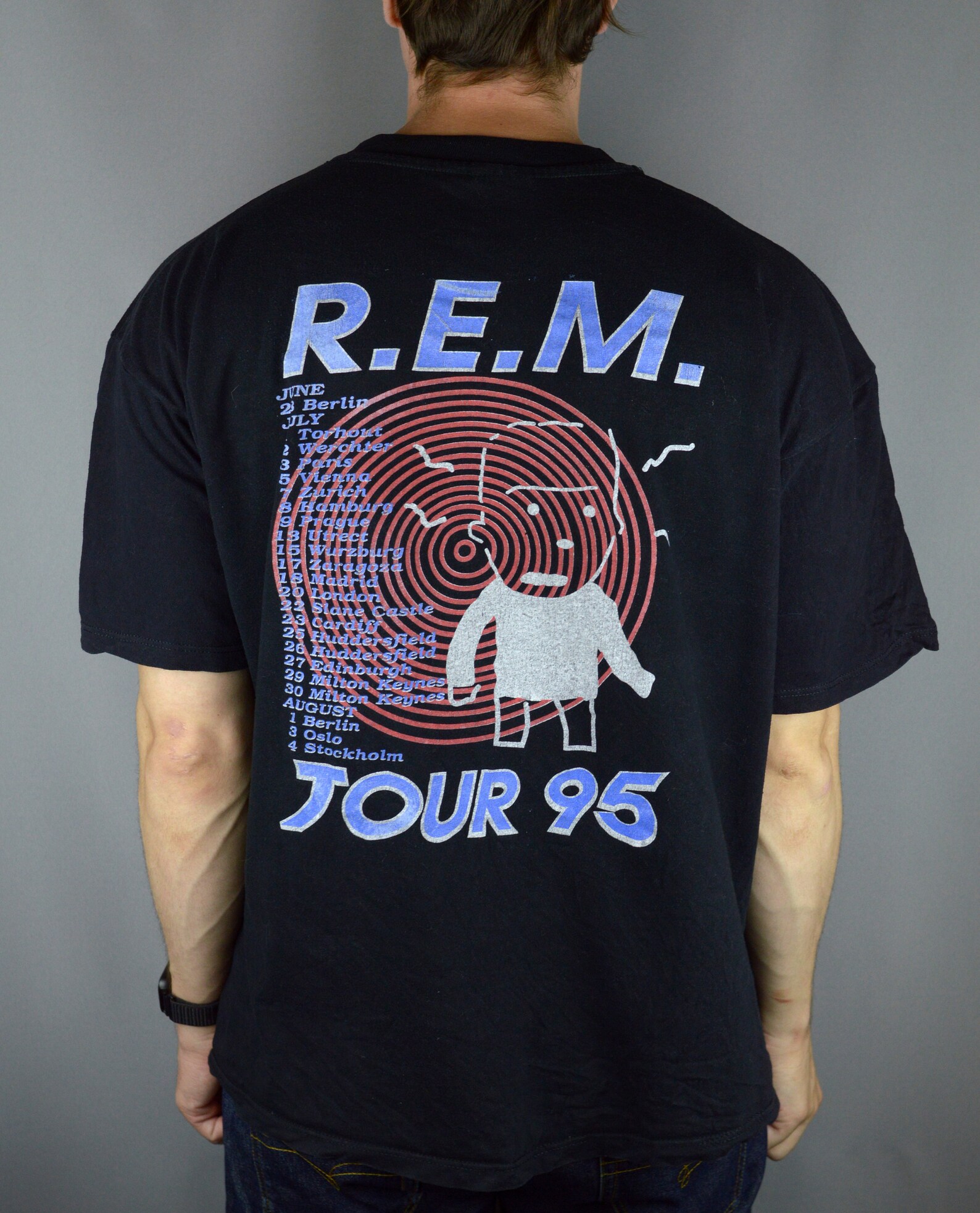 Vintage REM 1995 Tour T Shirt Etsy