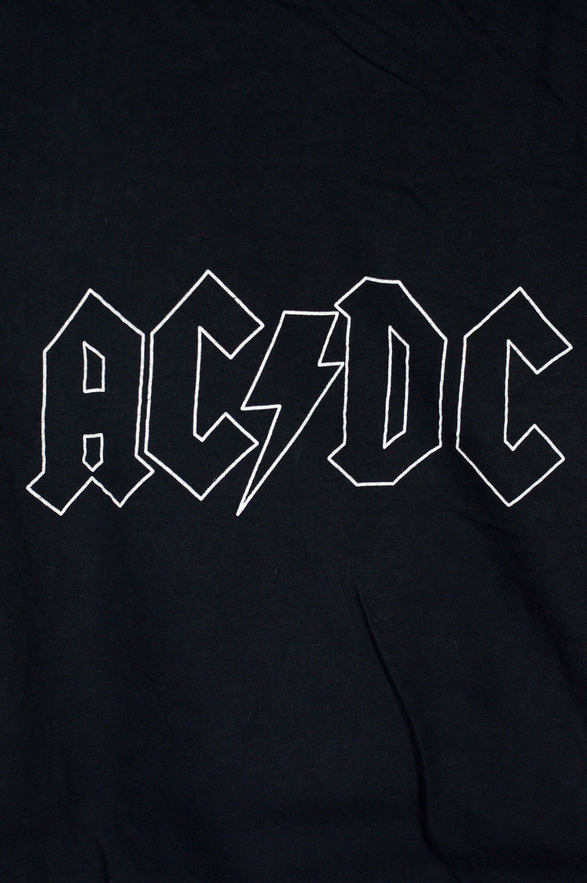 T-shirt AC/DC Vintage Années 90 - Marque Rock Chang - Taille S Noir - Manches Courtes - Occasion Bon état