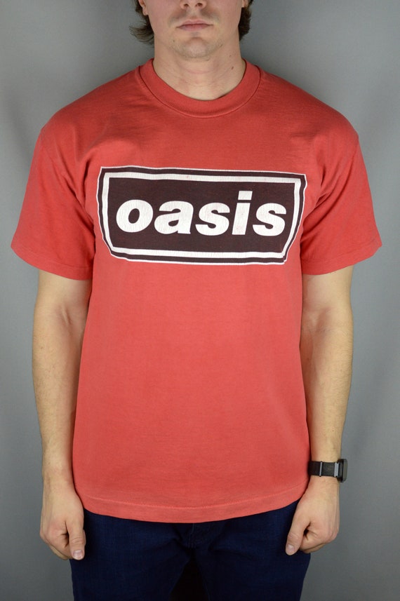 Vintage Oasis Box Logo 90s t shirt ( Single Stitch