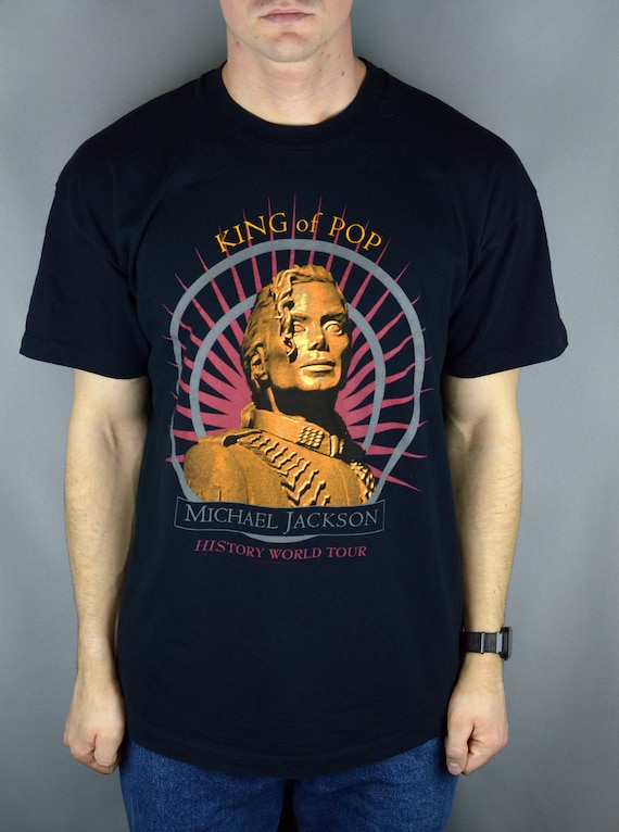 Vintage Michael Jackson King Of Pop History World tour t shirt ...