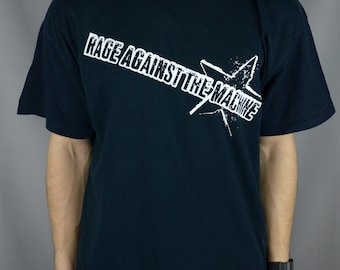 90's Vintage Rage Against the Machine T-shirt Single Stitch - Etsy