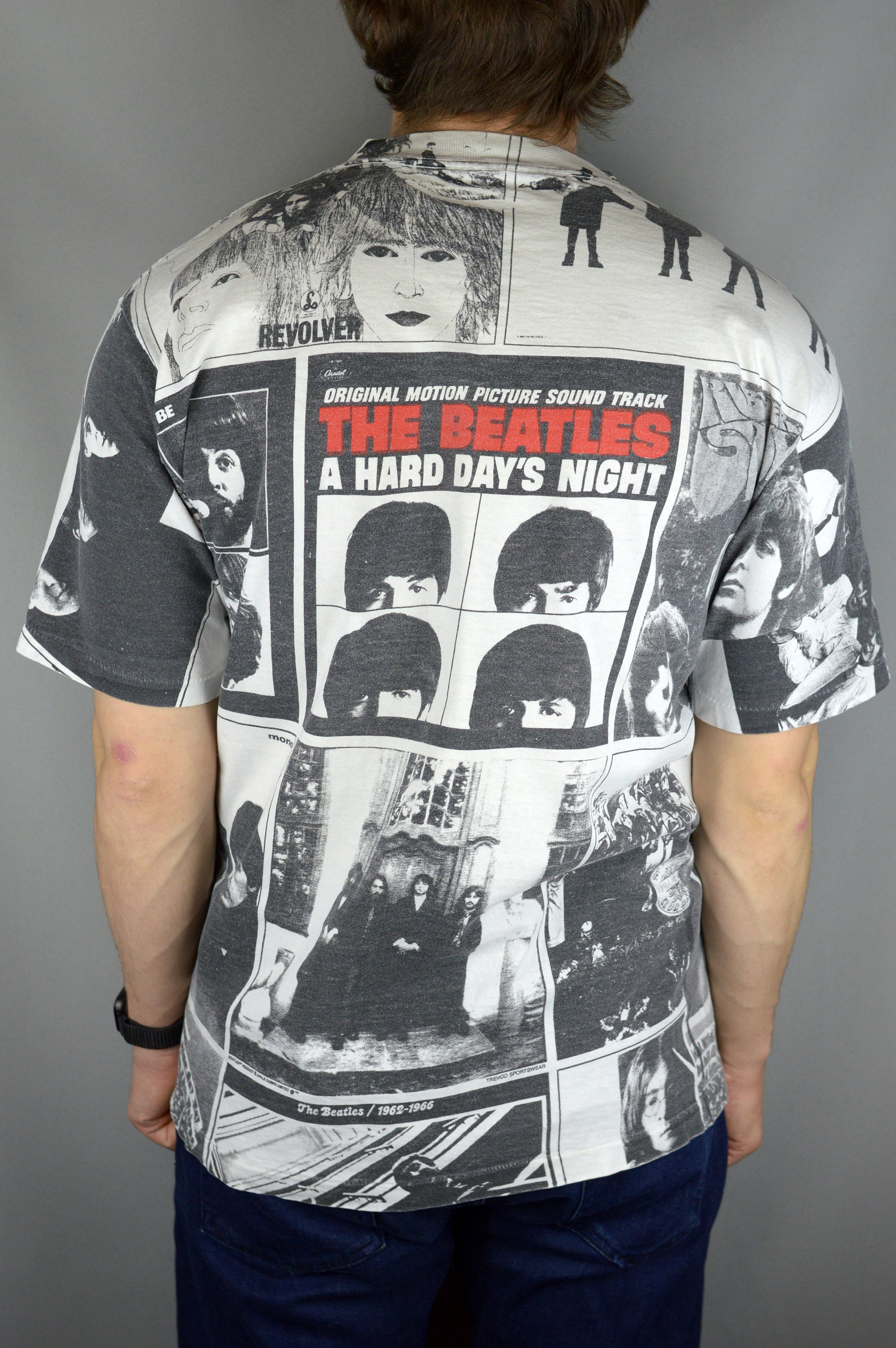 Vintage The Beatles A Hard Days Night all over print 90s t - Etsy 日本