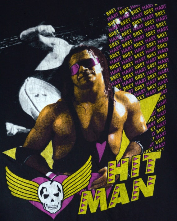 bret hart t shirt vintage