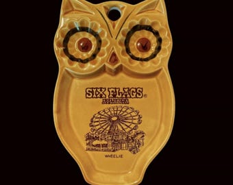 Vintage Owl Spoon Rest - Six Flags Atlanta WHEELIE