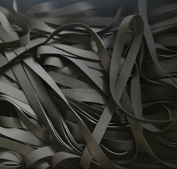 rubber elastic tape for swimwear | black | 8mm width