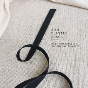 Swimwear Rubber Elastic – 8mm Bikini Elastic Tape – Premium Italian Latex Elastic for Swimwear, Lingerie & Activewear bild 2