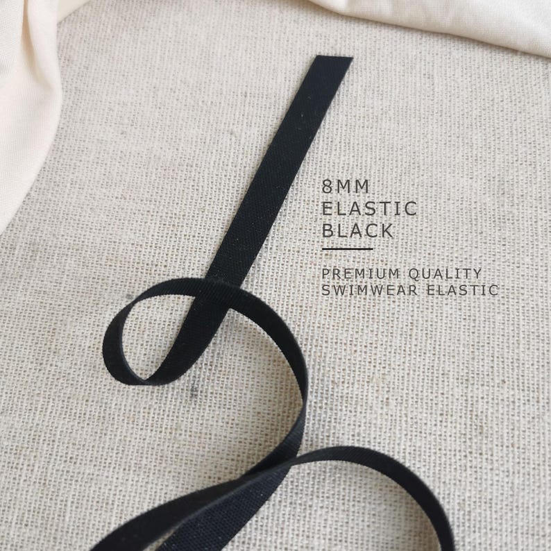 Swimwear Rubber Elastic – 8mm Bikini Elastic Tape – Premium Italian Latex Elastic for Swimwear, Lingerie & Activewear bild 2