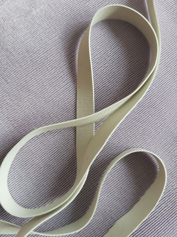 rubber elastic tape for swimwear | white | 6mm width