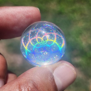 ガラスカボションワイヤーラッピング製品 | シルバーアトミックホログラム 25 mm サークルドーム | ワイヤーラッピング材料と備品 | ワイヤーラップペンダント