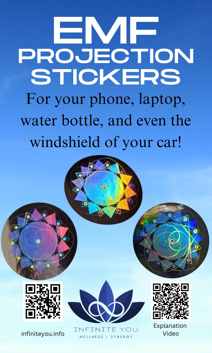 Custom Holographic EMF Protection Stickers EMF Protection Cell Phone