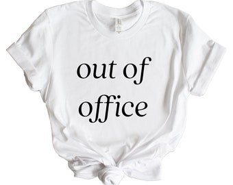 Out Of Office Grafische Tee White Black Road Trip Shirt Family Vacation Shirts Meisjes Trip Shirts Traveling Shirt Women's Traveling Tee Summer