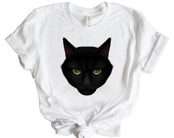 Vrouwen 'Raven' De Halloween Cat Graphic Tee | Bella + Canvas | Halloween Shirt | Spookachtig kattenshirt | XS S M L XL 2XL 3XL 4XL | Blogger