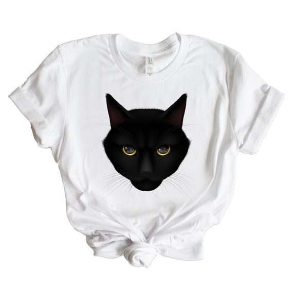 Women's 'Raven' The Halloween Cat Graphic Tee | Bella + Canvas | Halloween Shirt | Spooky Cat Shirt | XS S M L XL 2XL 3XL 4XL | Blogger