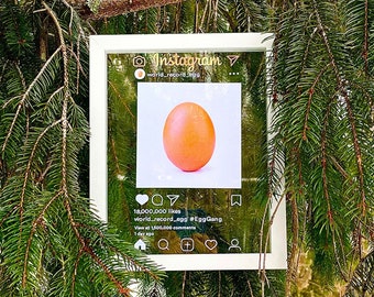 Customizable Glass Instagram Plaque - 8x10