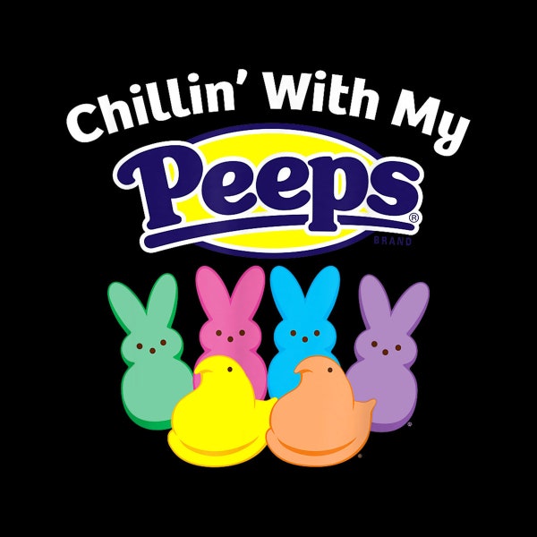 Peeps Black Easter T-Shirt - Classic Fit Crew Digital PNG